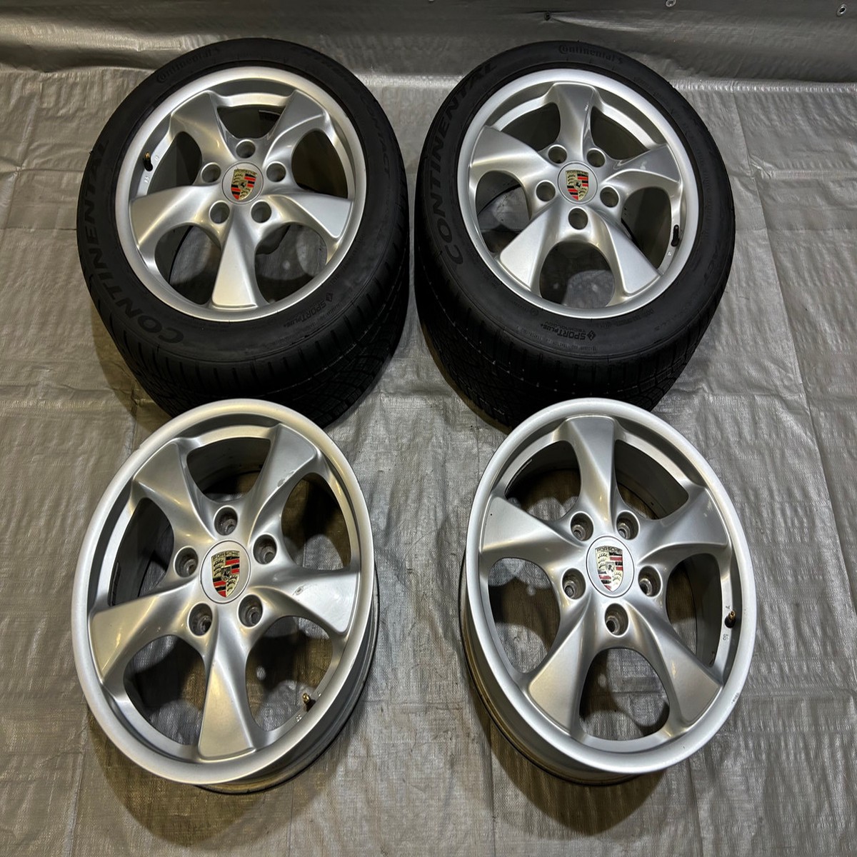 2001-2003 Porsche 986 Boxster S 17 Twist Look Wheels Rims w Tires Set of 4 B