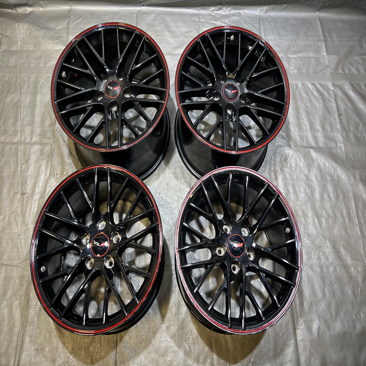 1997-2004 Chevrolet C5 Corvette Aftermarket CV08A Wheels Rims Set 17x95 18x105 C5033
