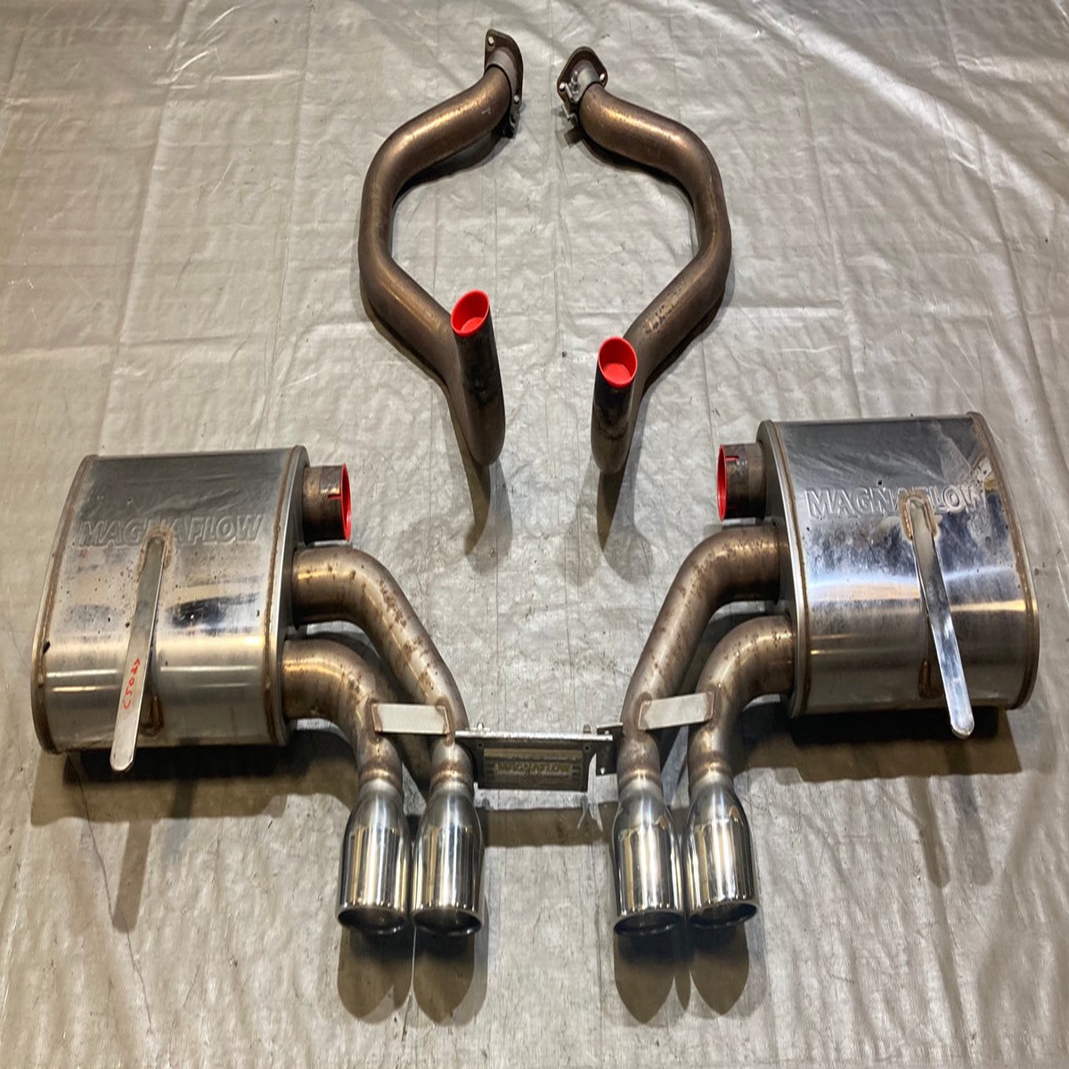 1997-2004 Chevrolet C5 Corvette Magnaflow Street Series Exhaust Muffler w Tips 79K C5027