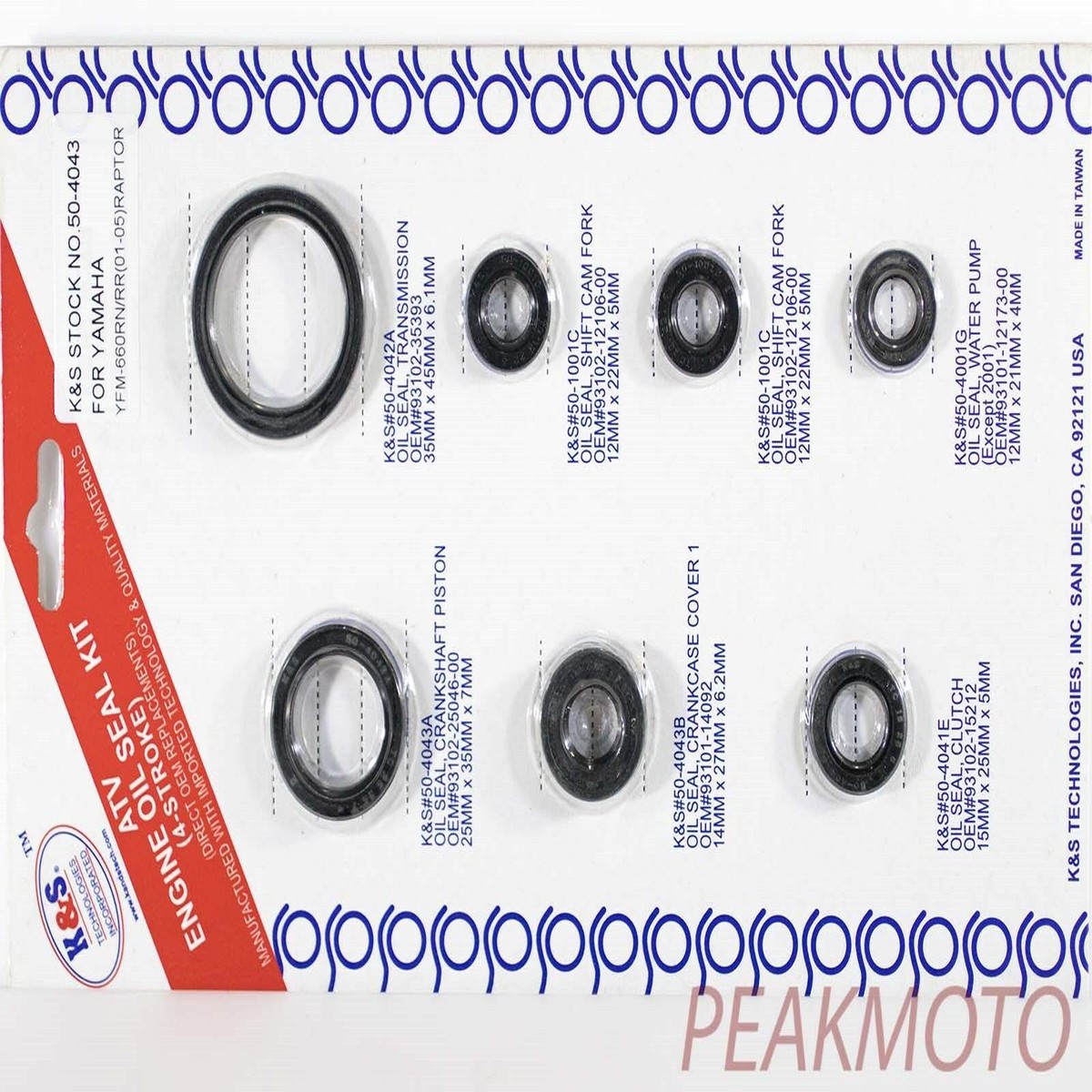 KS Technologies - 50-4043 - Engine Oil Seal Kit