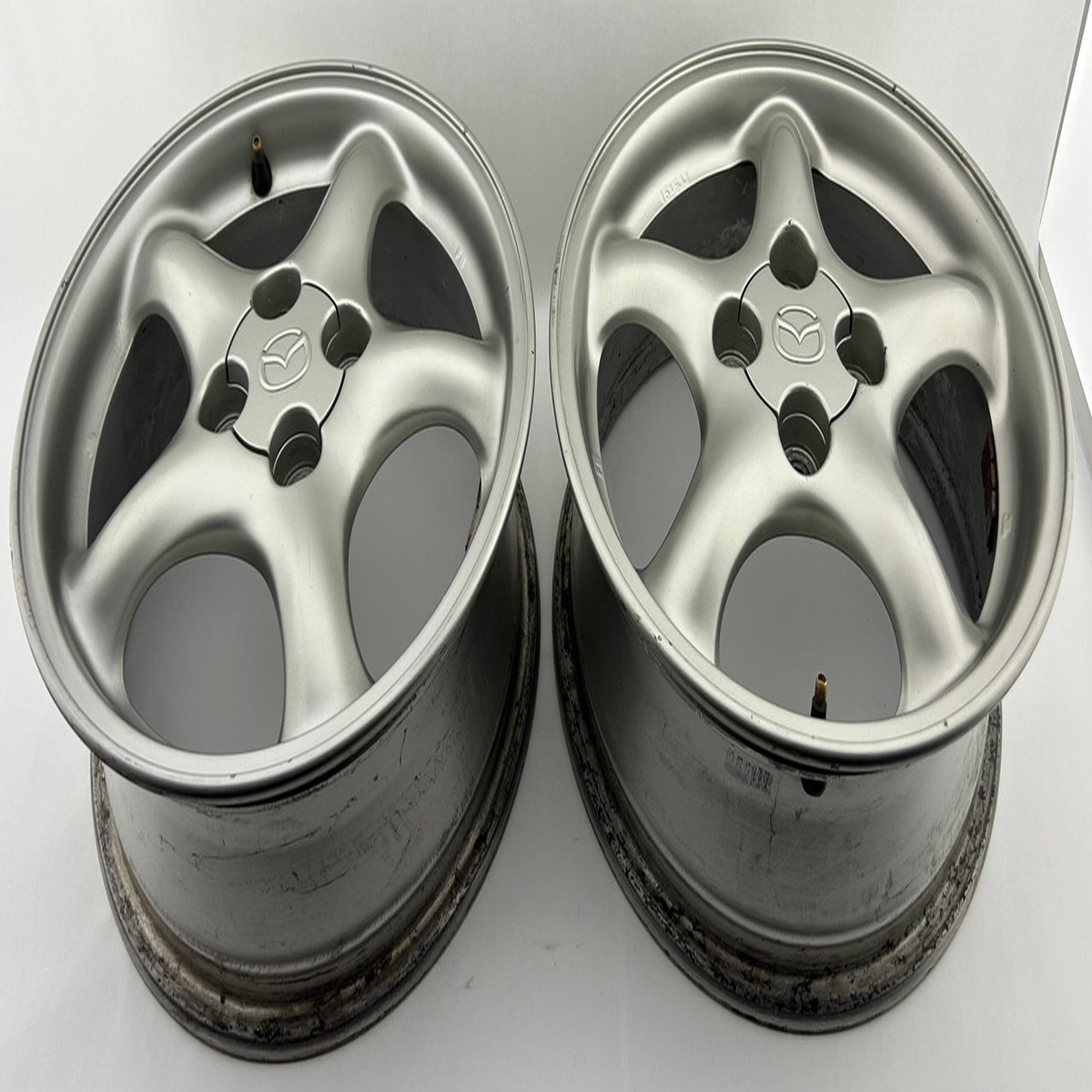 1999-2002 Mazda Miata 15x6 Enkei 5 Spoke Wheels Rims Pair NB258