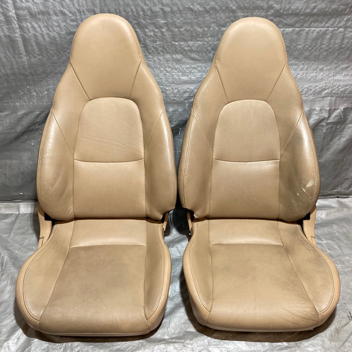 2001-2005 Mazda Miata Tan Leather Seats Pair NB220