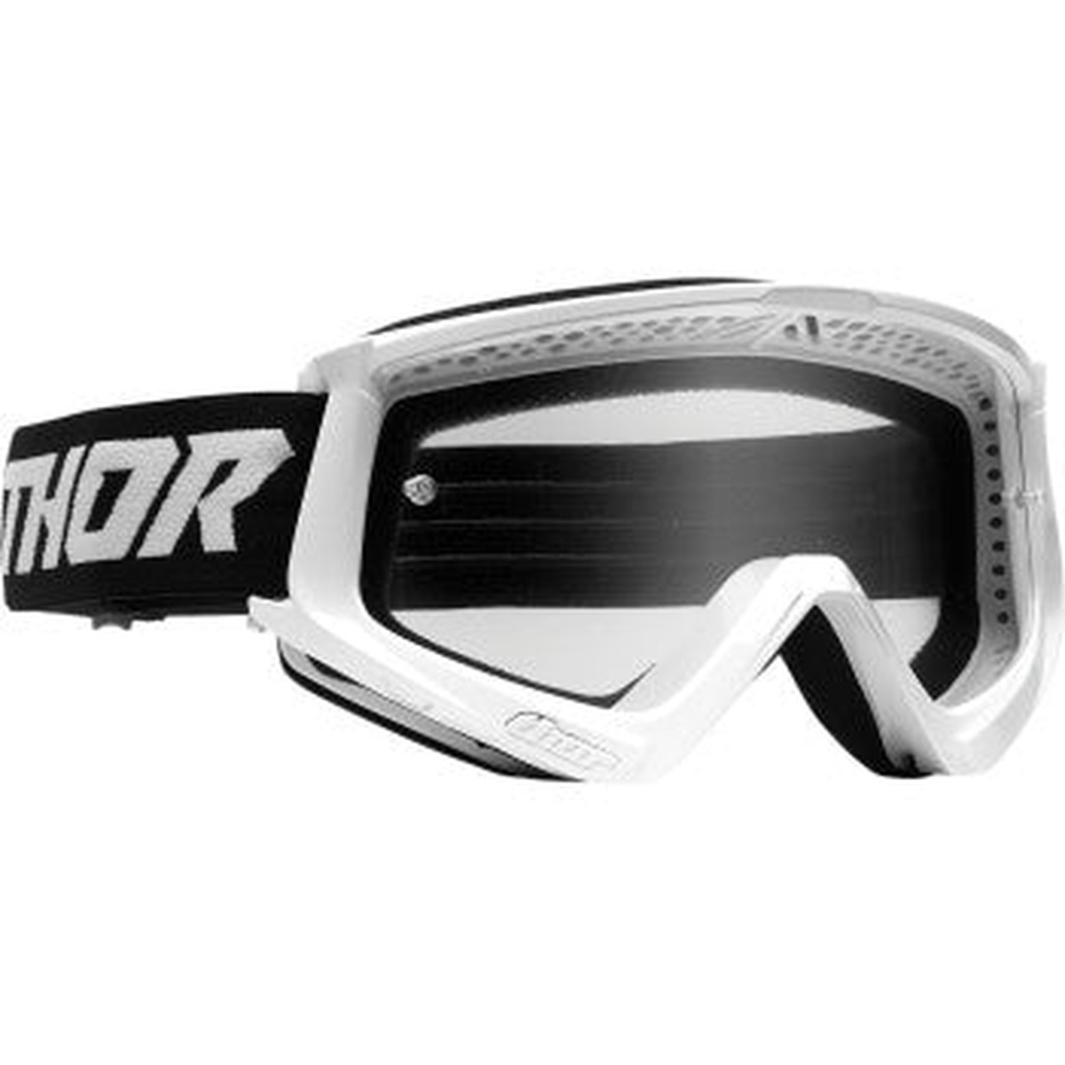 Youth Combat Goggles - Racer - WhiteBlack