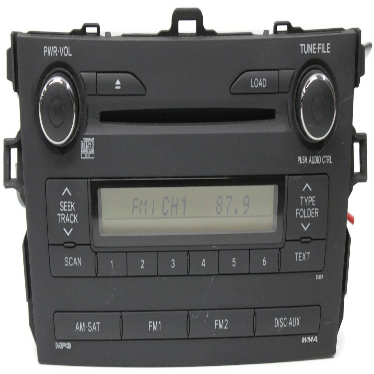 2011-2012 Toyota Corolla AM FM Radio Stereo Cd Player 86120-12D20