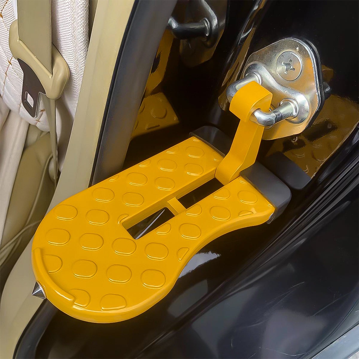 Foldable Car Door Step with Safety Hammer for All Cars