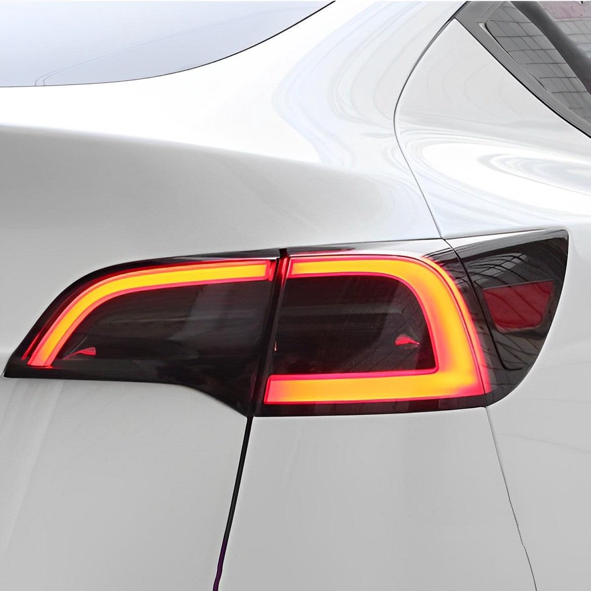 Model 3 Y Smoked Tail Light Center Vinyl Wrap Overlays (1 Pair) (2017-2023)