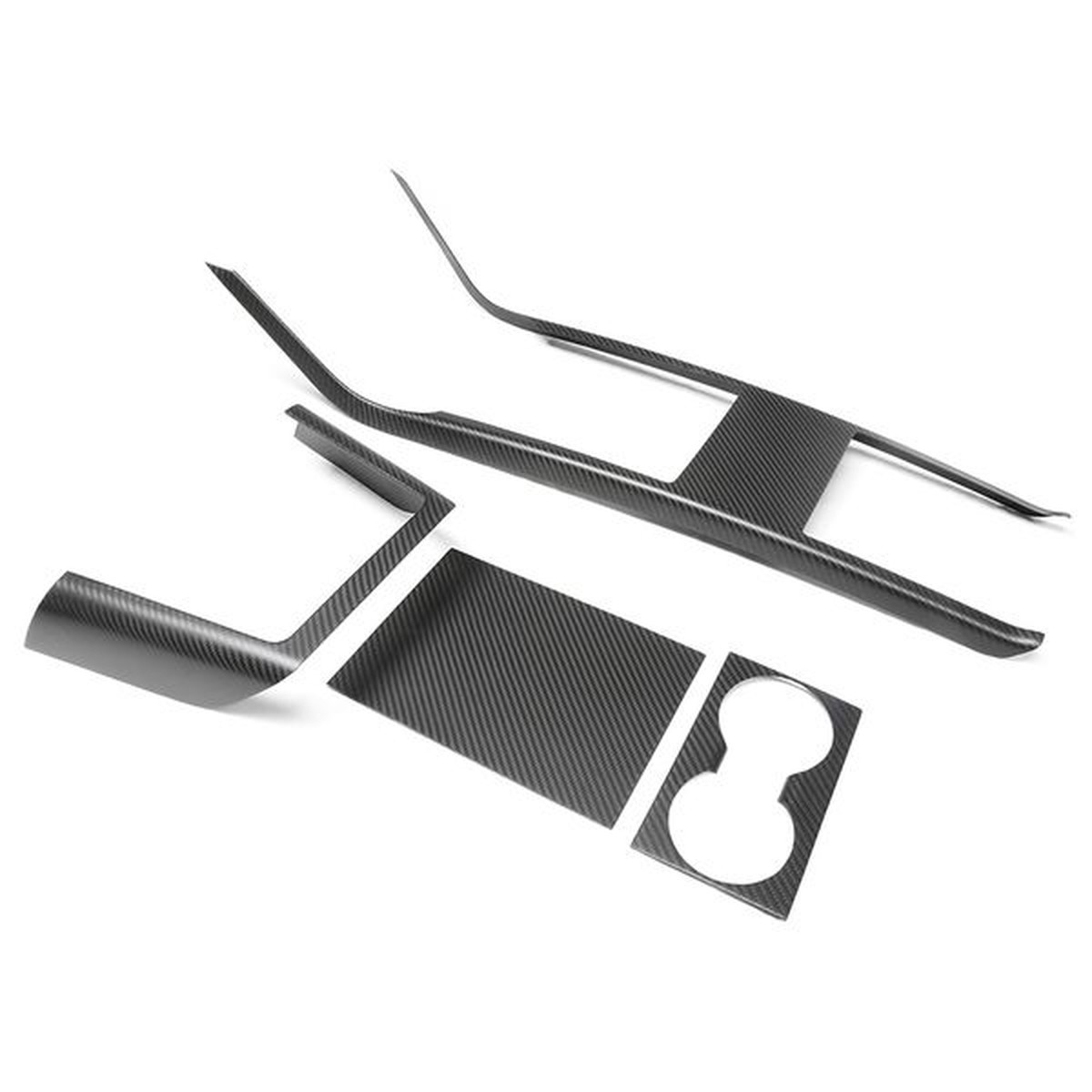 Real Carbon Fiber Center Console Cover Kit For Model X 2021