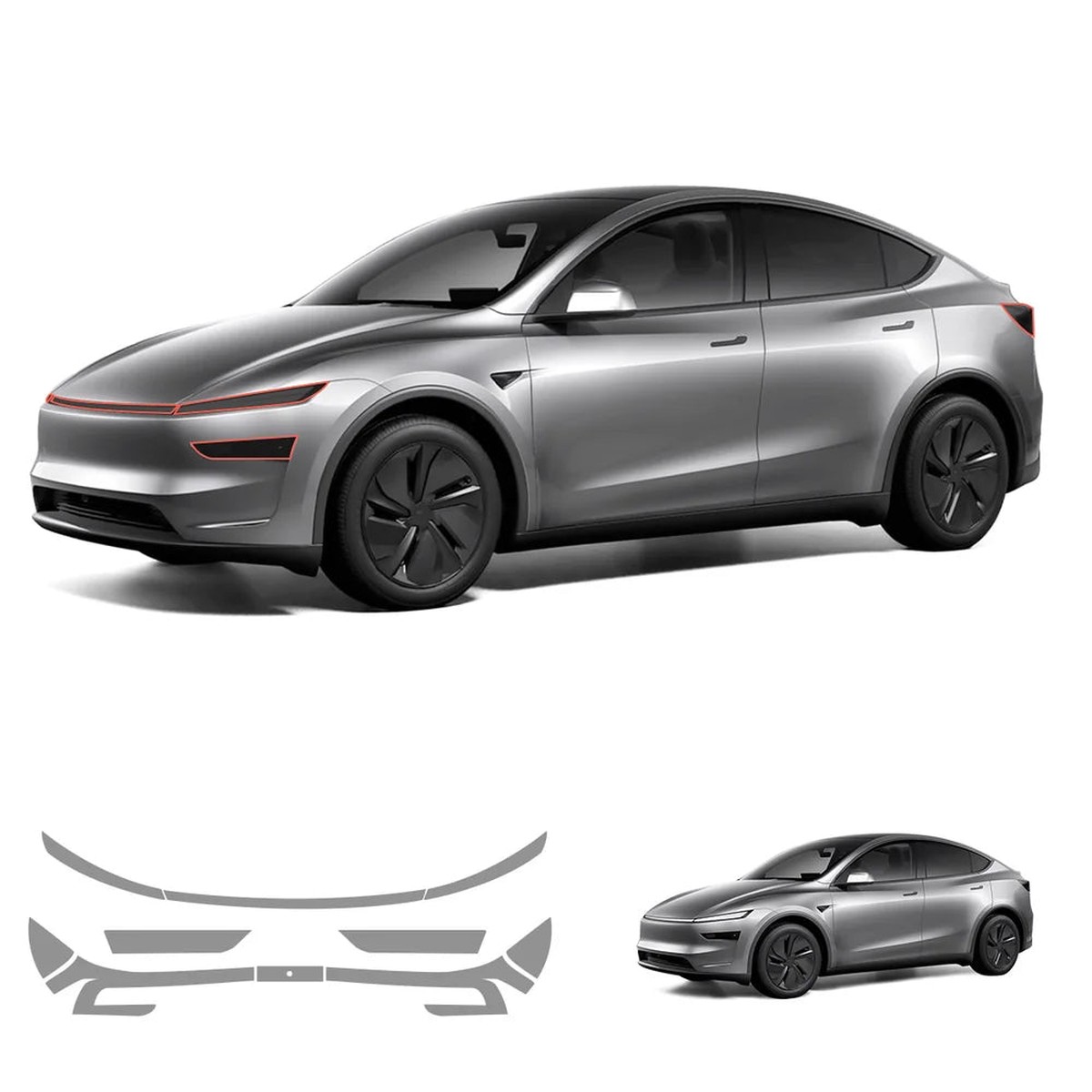 Smoked Tint TPU Headlight and Taillight Protection Film for Tesla Model Y Juniper 2025